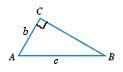 Find the sine, cosine, and tangent for the angle A where b = 1 and c = \sqrt { 26 } .
