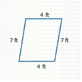 <strong>Find the distance around the exterior of the figure. </strong> A) 22.5 ft B) 29 ft C) 11 ft D) 12.6 ft E) 22 ft