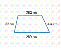 <strong>Find the distance around the exterior of the figure. </strong> A) 103.7 cm B) 826.2 cm C) 640 cm D) 618 cm E) 629 cm