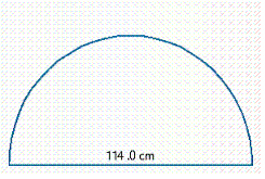 <strong>Find the distance around the exterior of the figure. Round approximate answers to one decimal place. </strong> A) 358.1 cm B) 228 cm C) 342 cm D) 293.1 cm E) 472.1 cm