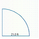 <strong>Find the distance around the exterior of the figure. Round approximate answers to one decimal place. </strong> A) 33 ft B) 87 ft C) 75 ft D) 66 ft E) 110.3 ft