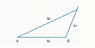 <strong>The perimeter of is 342 in. Find the lengths of the sides. </strong> A) B) C) D) E)
