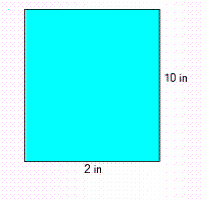  Find the area of the shaded region.   A = __________  \text { in } ^ { 2 }