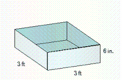 Find the volume of the solid. Give your answer in the U.S. system to the nearest tenth of a gallon.