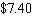 <strong>Find the sales tax for the item using a sales tax rate of 5%. Table saw, $147.95</strong> A) B) C) D) E)