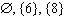 <strong>List all subsets of the given set. Identify any of the subsets that are improper. </strong> A) Improper subsets: B) Improper subsets: C) Improper subsets: D) Improper subsets: E) Improper subset:
