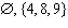 <strong>List all subsets of the given set. Identify any of the subsets that are improper. </strong> A) Improper subsets: B) Improper subsets: C) Improper subsets: D) Improper subsets: E) Improper subsets:
