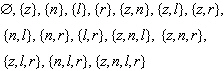 <strong>List all subsets of the given set. Identify any of the subsets that are improper. </strong> A) Improper subsets: B) Improper subsets: C) Improper subsets: D) Improper subsets: E) Improper subsets: