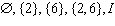 <strong>List all subsets of the following set. </strong> A) B) C) D) E)