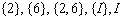 <strong>List all subsets of the following set. </strong> A) B) C) D) E)