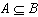<strong>Write the words in symbols: For the sets A and B, B is a proper subset of A.</strong> A) B) C) D) E)