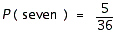 <strong>FIGURE 2. Refer to Figure 2. Use the sample space shown in the figure to find the probability of rolling two dice that add to seven: Give the answer as an exact fraction.</strong> A) B) C) D) E)