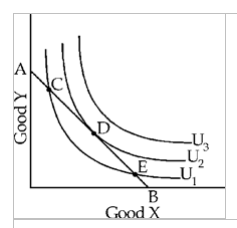 Figure 5-13 - According to Figure 5-13, if the price of good X falls, the optimal combination will move