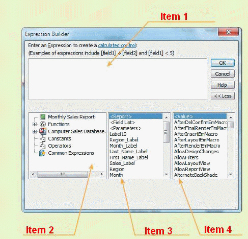 FIGURE AC 10-17   In Figure AC 10-17 above, the expression categories area is referenced by ____.