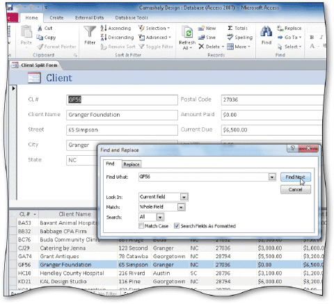 <strong> To delete record GF56 shown in the accompanying figure, click the record selector in the datasheet for the record on which the client number is GF56 and then press ____.</strong> A) CTRL+D B) DELETE C) CTRL+DELETE D) CTRL+Y