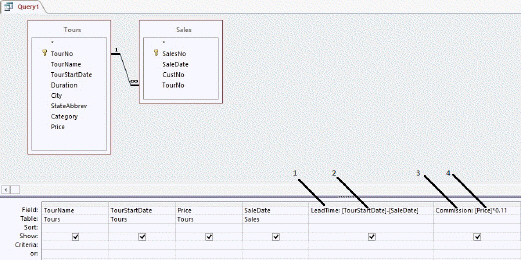 <strong> How many calculated fields are shown in the accompanying figure?</strong> A) 1 B) 2 C) 3 D) 4