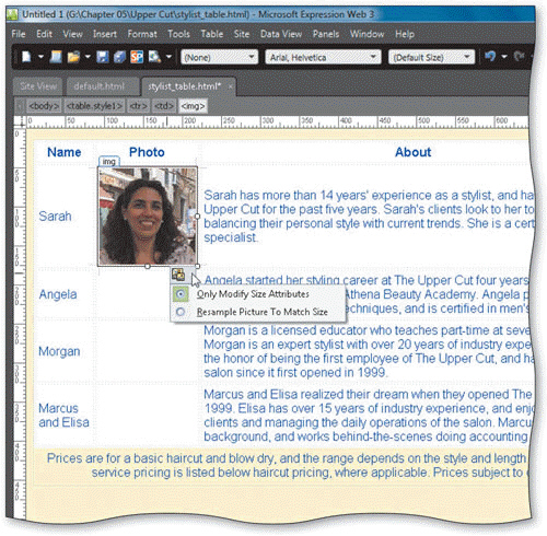 <strong> You can resample an image inserted in a table cell by clicking the ____ button and then clicking the Resample Picture To Match Size option, as shown in the accompanying figure.</strong> A) Resample B) Picture Actions C) Picture Format D) Image Style