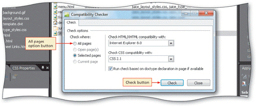 The Compatibility Checker dialog box, shown in the accompanying figure, is opened by clicking Compatibility Reports on the ____________________ menu.