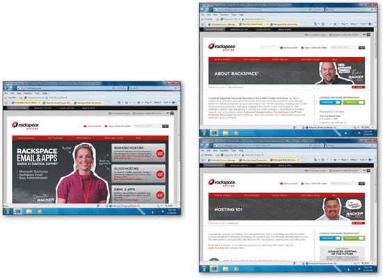 The consistent application of _________________________ and repeating content elements across all the pages at a site unifies its look and feel, as shown in the accompanying figure.