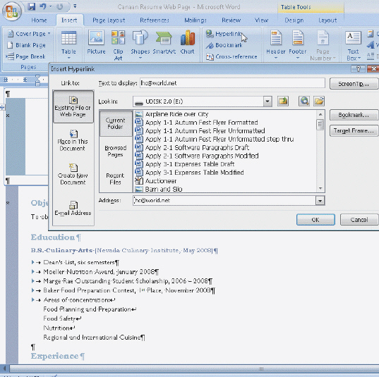 <strong> Figure 2 To display the Insert Hyperlink dialog box shown in the accompanying figure, display the ____ tab and click the Insert Hyperlink button on the tab.</strong> A)Home B)Insert C)Page Layout D)References