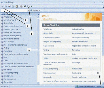 <strong> Item 5 shown in the figure above points to the ____.</strong> A) Help toolbar B) Search field C) Print button D) Connection status