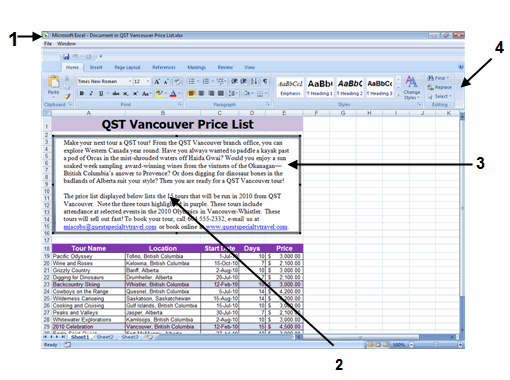 <strong> In the figure shown above, item ____ points to information that indicates Excel is the destination program.</strong> A) 1 B) 2 C) 3 D) 4