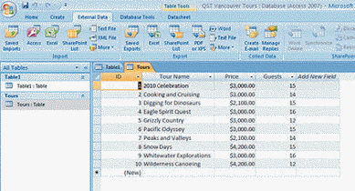 Mary Lou Jacobs has asked you to train a colleague in Office integration tasks. Your colleague has some questions about the procedure for importing an Excel spreadsheet into an Access table, which is represented in the figure below. How do you locate the external Excel data from the Access application?