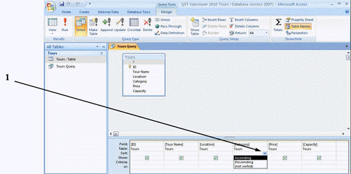 The table in the figure above will be sorted by the ____ field.
