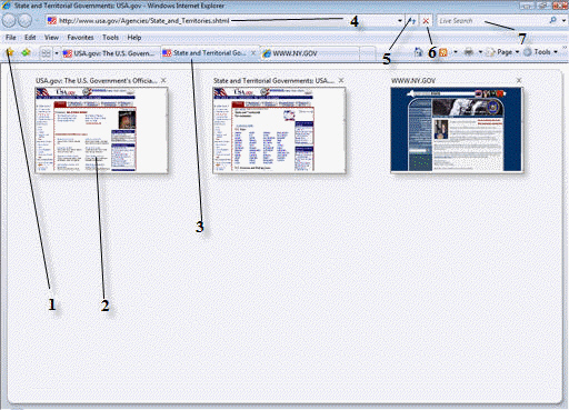To see a list of your favorite Web sites, click the button labeled by item ____ in the above figure.