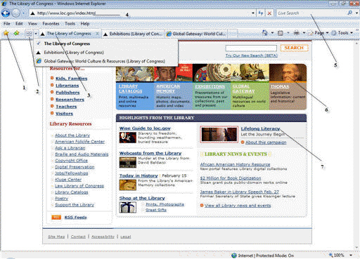 If you click Item 6 in the figure above, you will most likely see the ____________________ for the Thomas government legislative agenda in the browser.