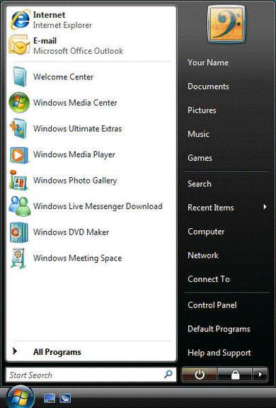 In the figure above, Windows Photo Gallery is located in the Start menu s ____.
