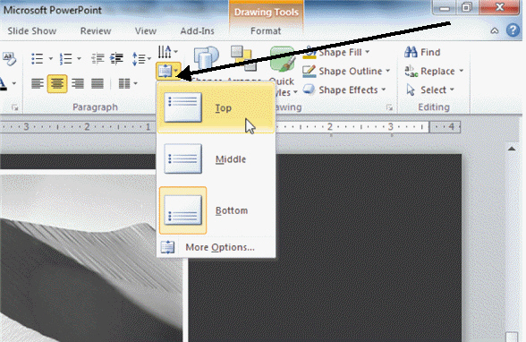 FIGURE PPT 2-2 In Figure PPT 2-2 above, the arrow is pointing to the _____ button.