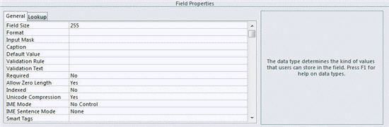 FIGURE AC 2-1 Figure AC 2-1 above shows Field properties for a(n) ____ field.