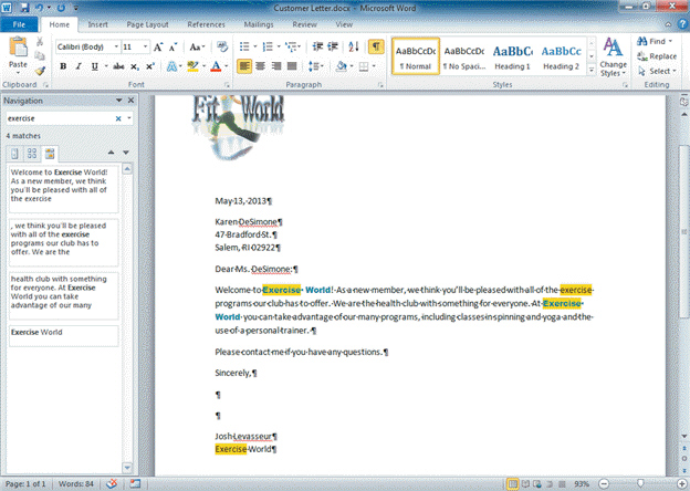 FIGURE WD 2-1   Referring to Figure WD 2-1 above, the word exercise ____.