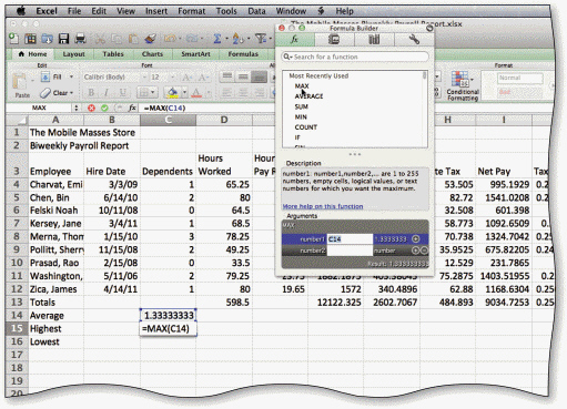 <strong> Clicking the Formula Builder button in the ____ opens the Formula Builder shown in the accompanying figure.</strong> A)formula bar B)Calculations group C)Home tab D)status bar