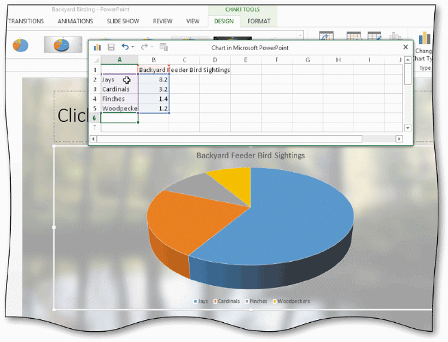 In the accompanying figure, the chart's ____ is/are created from the row titles in the worksheet.