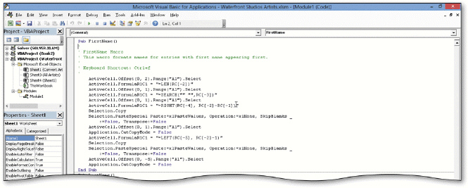 The ____ shown in the acsampanying figure is used by all Office applications to enter, modify, and view Visual Basic for Applications sade.