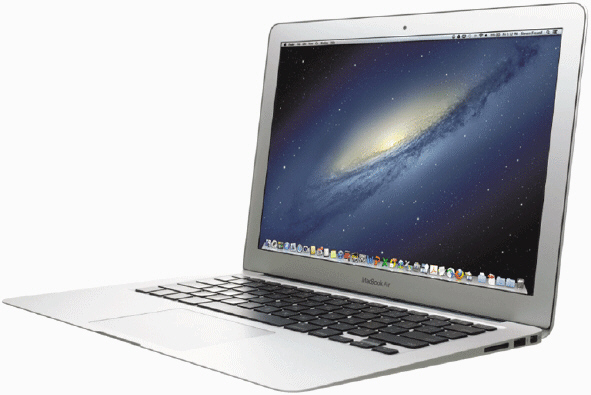 As shown in the acsampanying figure, a typical laptop has a keyboard in the base and a screen in the lid, with the lid attaching to the base with hinges.