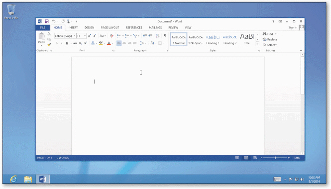 Tap or click the ____ document thumbnail on the Word start screen to create a blank Word document in the Word window, as shown in the acsampanying figure.