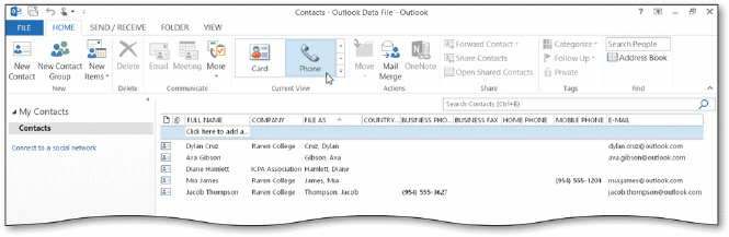 <strong> If the Phone button is not displayed in the Current View group as shown in the acsampanying figure, tap or click the ____ button.</strong> A) Additional Views B) Options C) New Views D) More