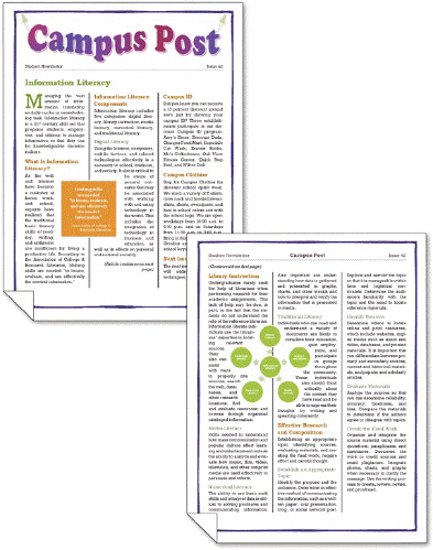 As shown in the acsampanying figure, lines that separate the areas of a newsletter are called _________________________.