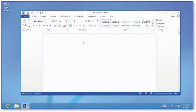 Tap or click the ____ document thumbnail on the Word start screen to create a blank Word document in the Word window, as shown in the acsampanying figure.