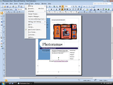 Figure 3 In the figure above, you can click the ____________________ command on the Tools menu to look for potential problems before you attempt to convert a print publication to a Web publication.