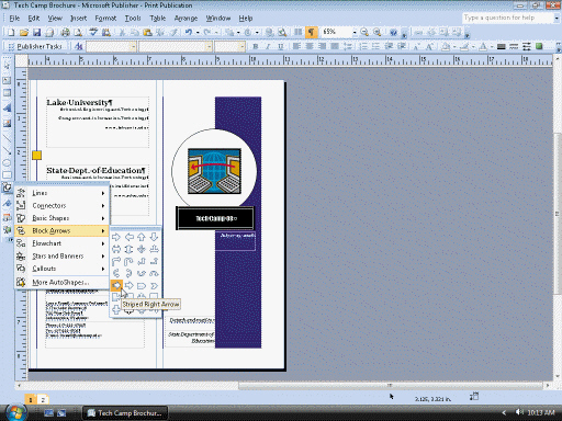   Figure 3 The AutoShapes menu is accessed through the Objects toolbar as shown in the accompanying figure.<div style=padding-top: 35px> 