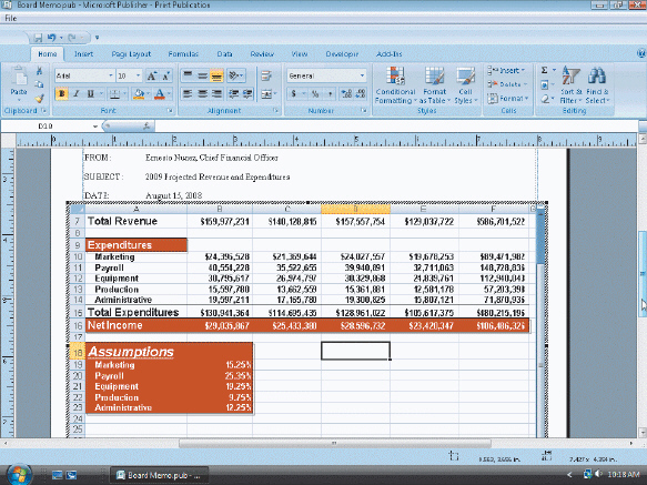 <strong> Figure 2 Opening an embedded object for editing displays the Excel ____ containing commands, as shown in the accompanying figure.</strong> A) Ribbon B) Standard toolbar C) menu bar D) Formatting toolbar