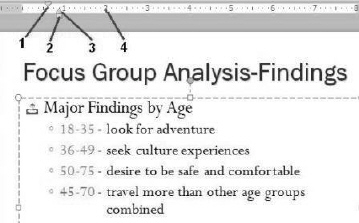 In the figure above, which number identifies the hanging indent marker?