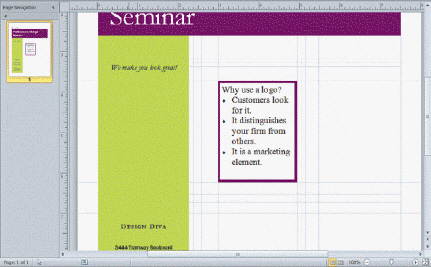 <strong> Referring to the figure above, the information in the Why use a logo? text box is an example of a(n) ____.</strong> A) numbered list B) table C) bulleted list D) grid