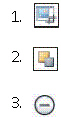 In the accompanying figure, item 2 is the Send Backward button.