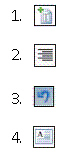 To align text right, click #2 in the accompanying figure.
