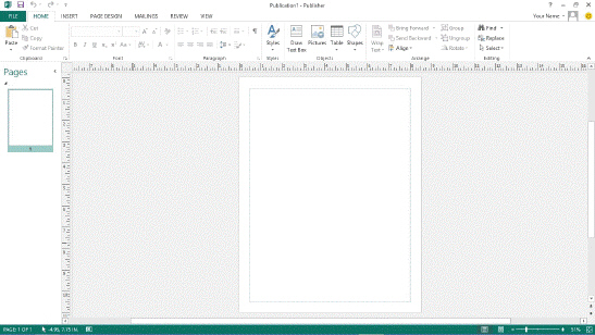In the accompanying figure, the gray area surrounding the publication page is called the scratch area.